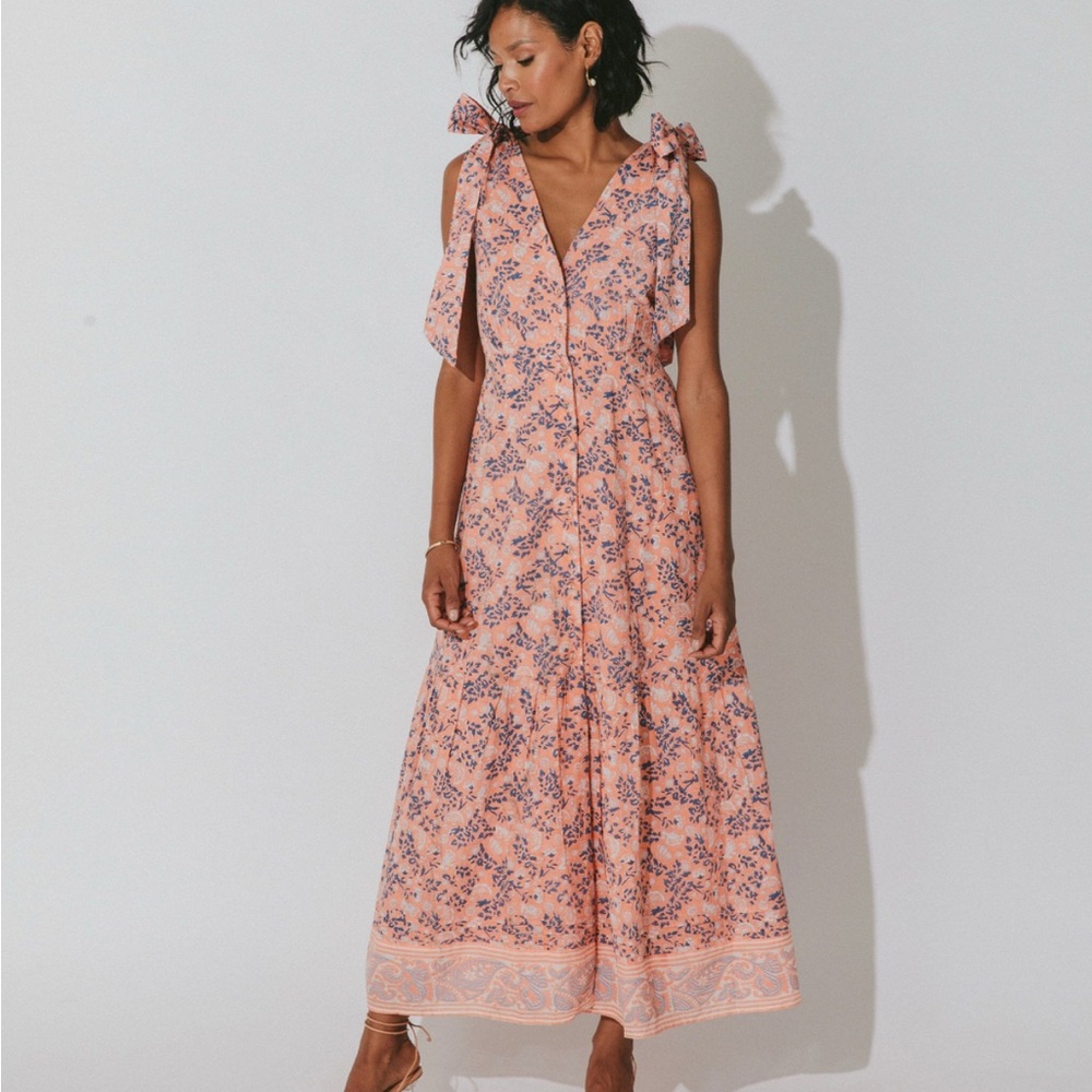 Cleobella Astrid Ankle Dress in Peach